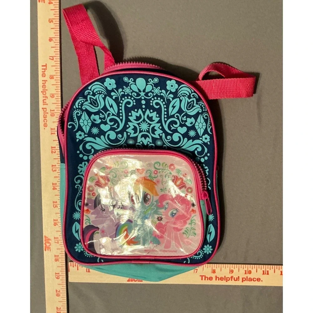 My Little Pony Mini Backpack Blue Pink Rainbow Dash Pinkie Pie Kids Bag